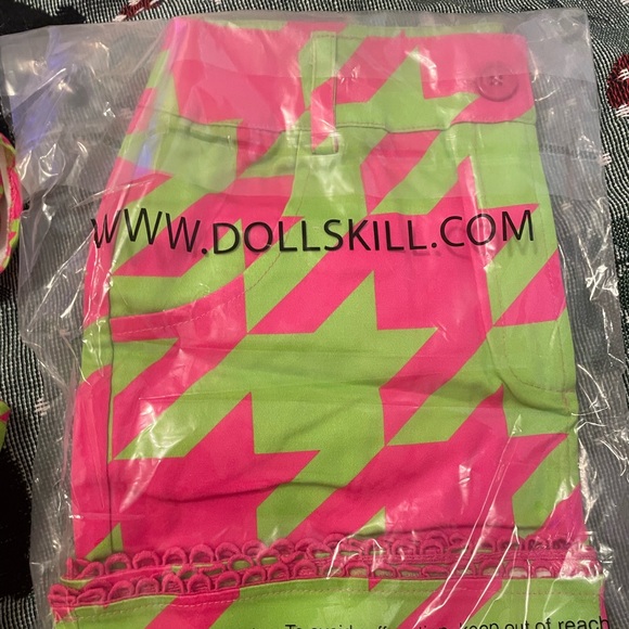 Sugar Thrillz Pink & Green Houndstooth Set - Picture 5 of 6
